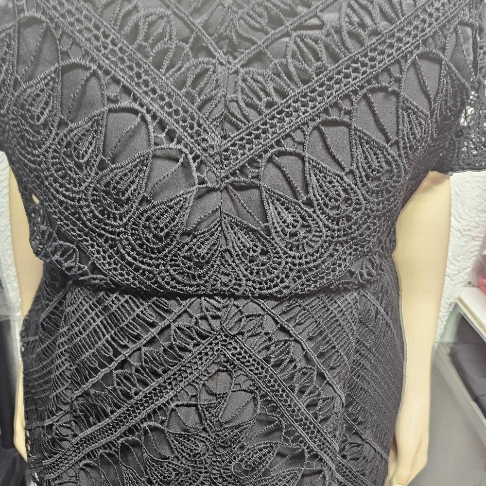 City Chic Black Cold Shoulder Sheath Dress - Picture 6 of 11